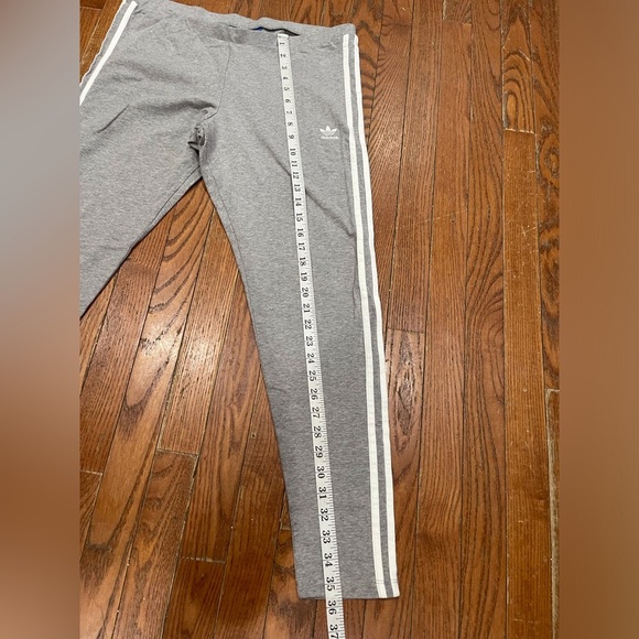 Adidas Kids Gray Joggers with White Stripes - Picture 3 of 12